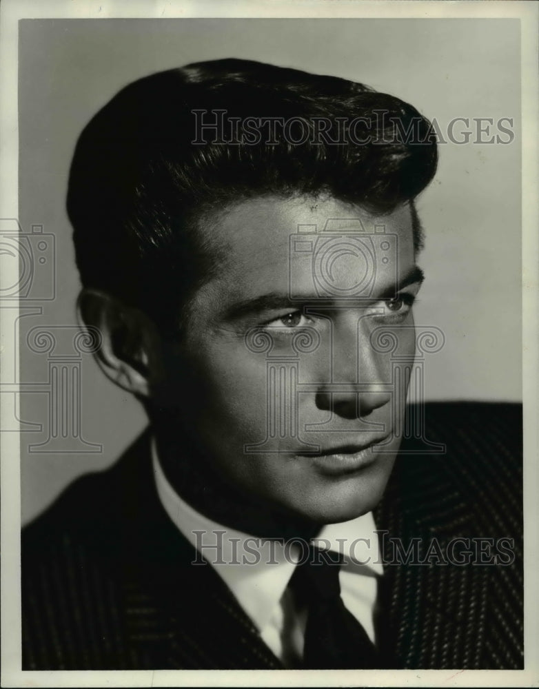1950 Press Photo George Nader in The Further Adventures of Ellery Queen - Historic Images