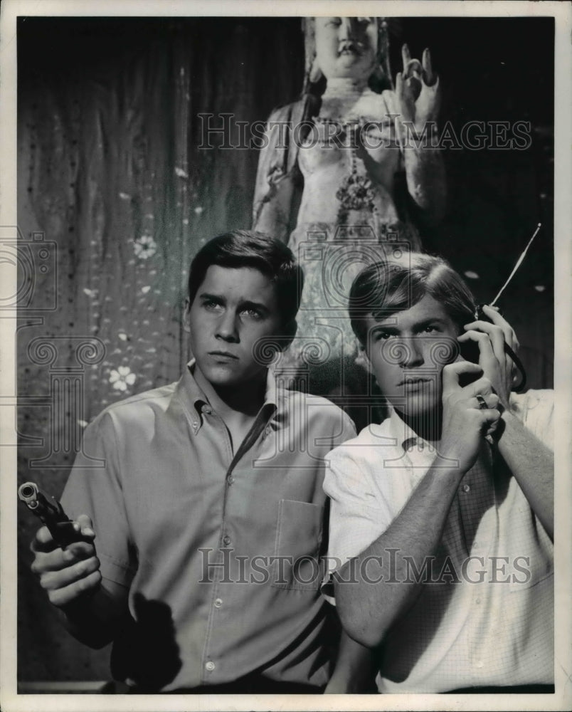 1967 Press Photo The Hardy Boys with Rick Gates and Tim Matthieson - Historic Images