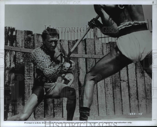 1967 Press Photo Universal Studio presents Spartacus with Kirk Douglas and Woody - Historic Images
