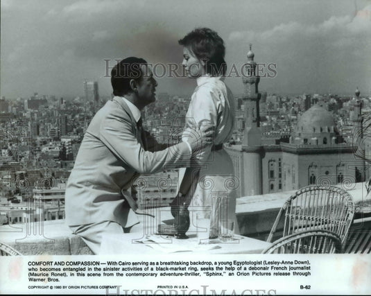 1981 Press Photo Orion Pictures presents Sphinx with Maurice Ronet and Lesley- - Historic Images