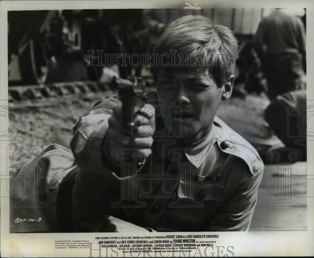 1973 Press Photo Columbia Pictures presents Young Winston with Simon Ward - Historic Images