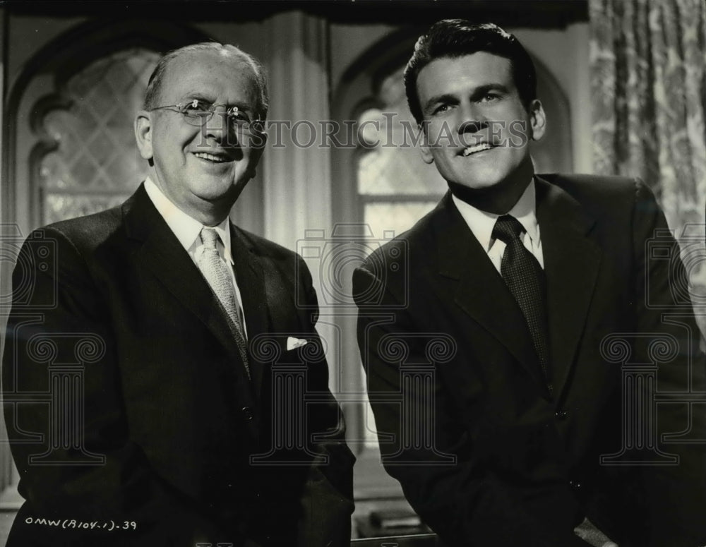 1964 Dr. Norman Vincent Peale and Don Murray in One Man's Way - Historic Images