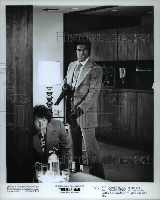 1972 Press Photo Robert Hooks and Wayne Storm in Trouble Man - Historic Images
