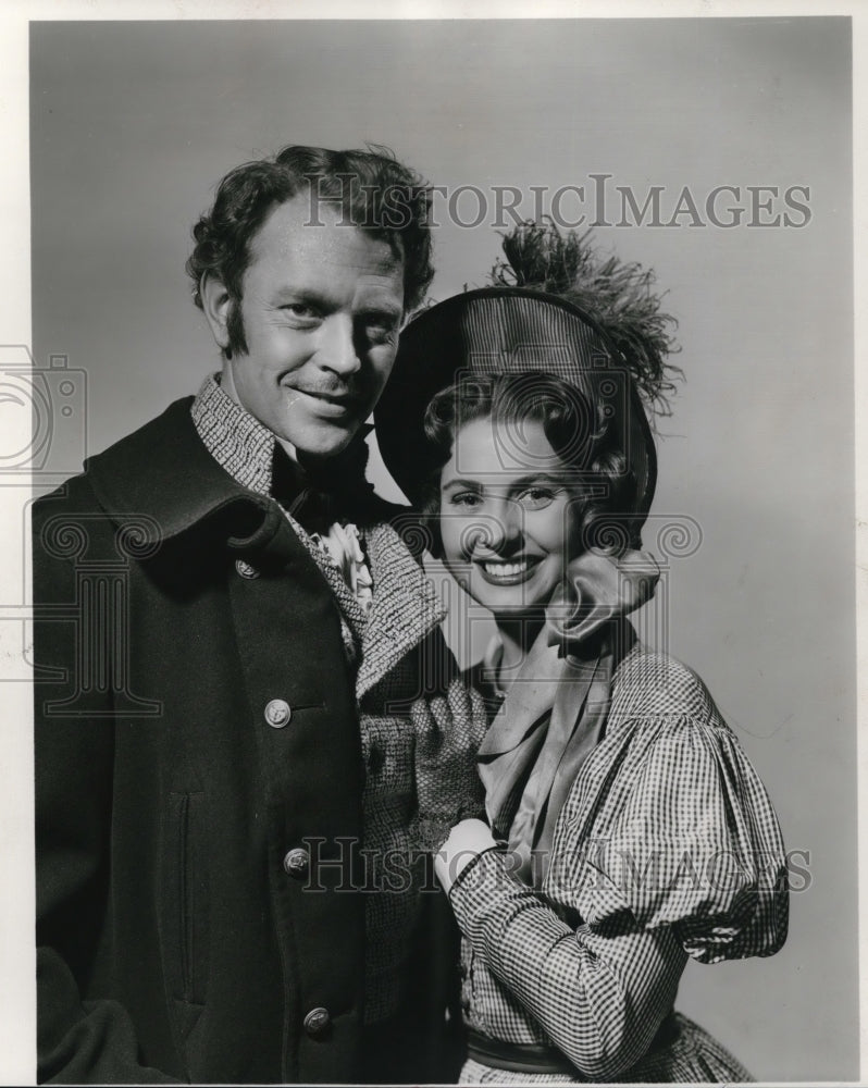 1955, Dan O'Herlighy and Peggy Creel in Playhouse of Stars - Historic Images