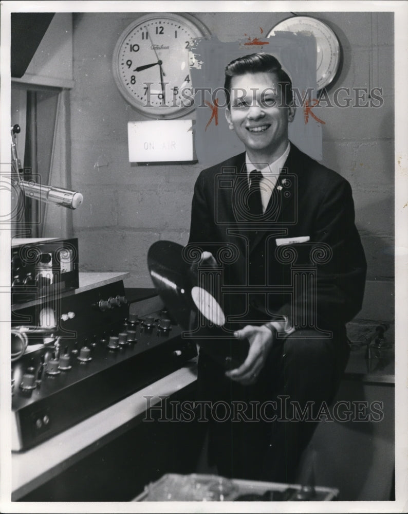 1966 Press Photo Bill Baker on WERE Announcer - Historic Images