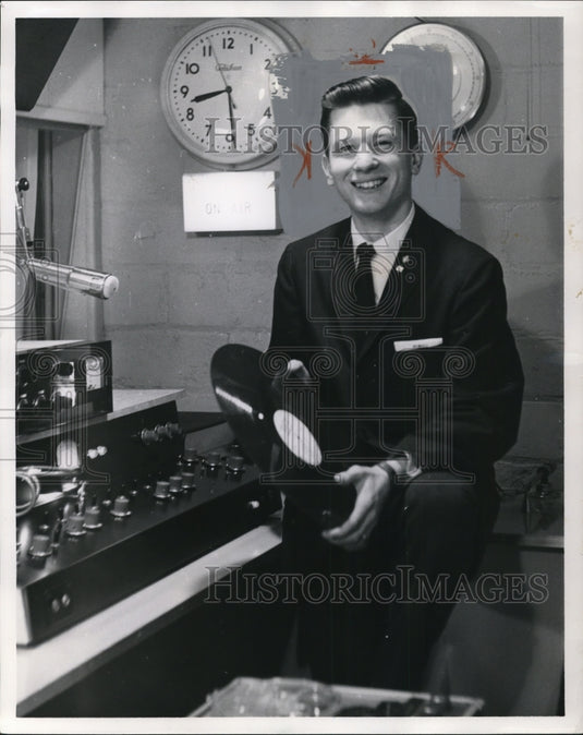 1966 Press Photo Bill Baker on WERE Announcer - Historic Images