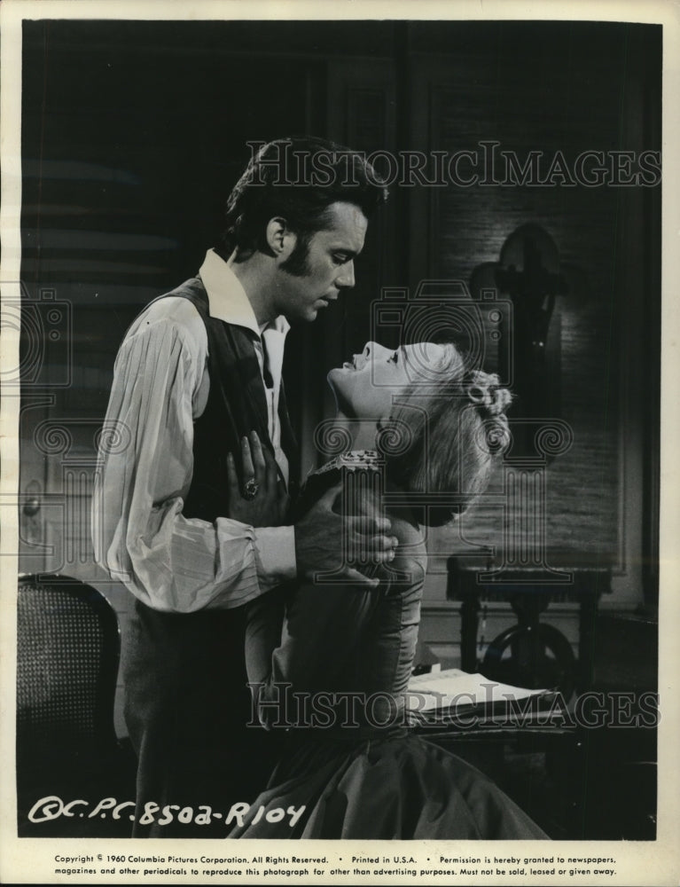 1960 Press Photo Dirk Bagarde &amp; Genevieve Page in Song Without End - Historic Images