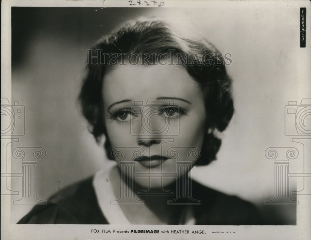 1934 Press Photo Heather Angel in Pilgrimage - Historic Images