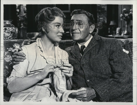 1960 Press Photo Greer Garson & Ralph Bellamy in Sunrise at Campobello - Historic Images