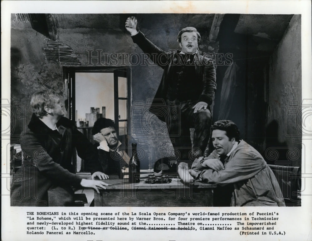 1965 Press Photo Cianni Maffeo & Roand Pamerai in La Bohme - cvp78364 - Historic Images