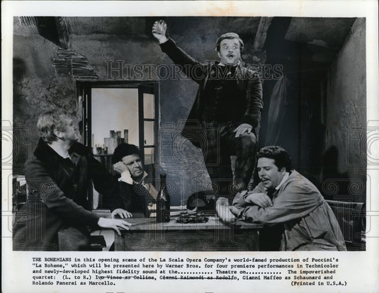 1965 Press Photo Cianni Maffeo & Roand Pamerai in La Bohme - cvp78364 - Historic Images