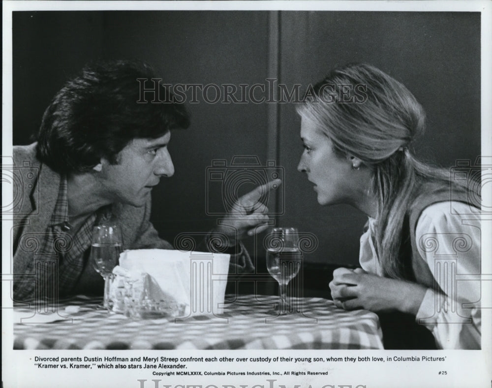 1980 Press Photo Dustin Hoffman & Meryl Streep of Kramer vs Kramer - Historic Images