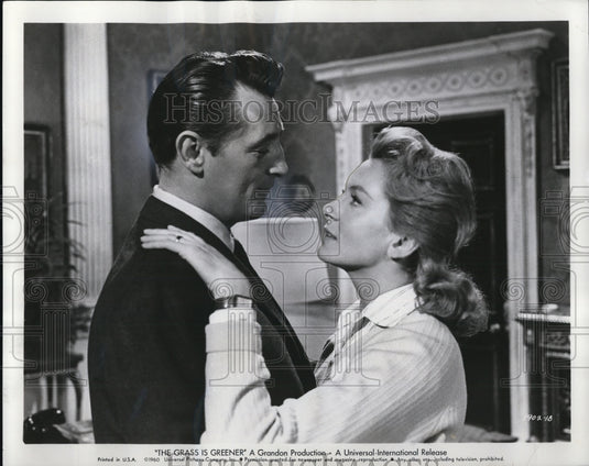 1961 Press Photo Robert Mitchum & Deborah Kerr in The Grass is Greener - Historic Images
