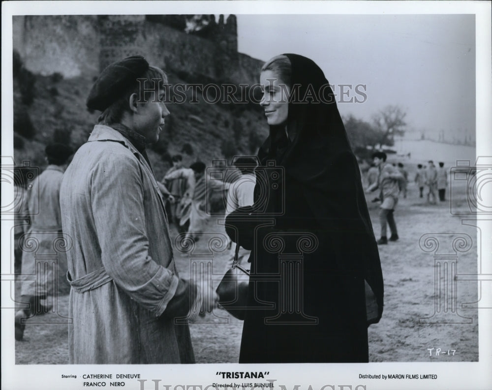 1971 Press Photo Catherine Deneuve &amp; Franco Nero in Tristana - cvp78876-Historic Images