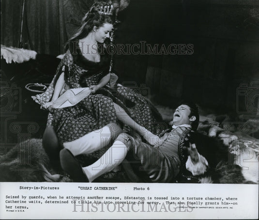 1968 Jeanne Moreau and Peter Sellers in Great Catherine - Historic Images