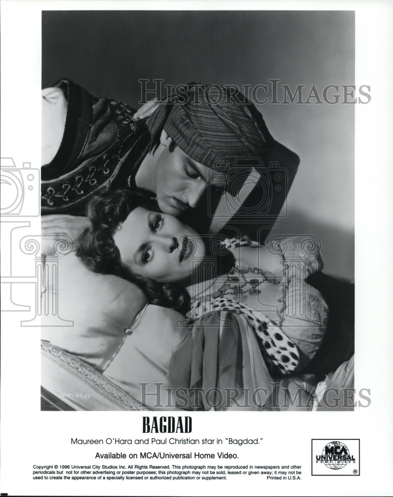 1949 Press Photo Maureen O&#39;Hara in Bagdad - Historic Images