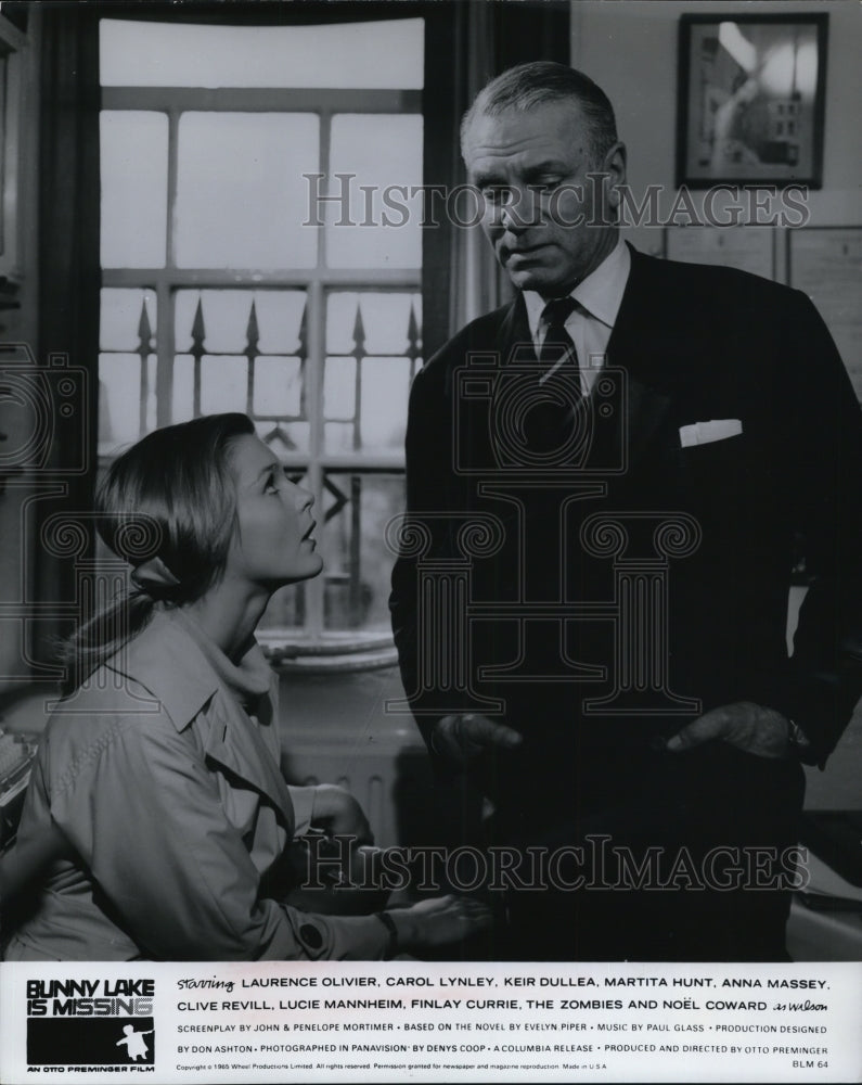 1966 Press Photo Laurence Olivier &amp; Carol Lynley in Bunny Lake is Missing - Historic Images