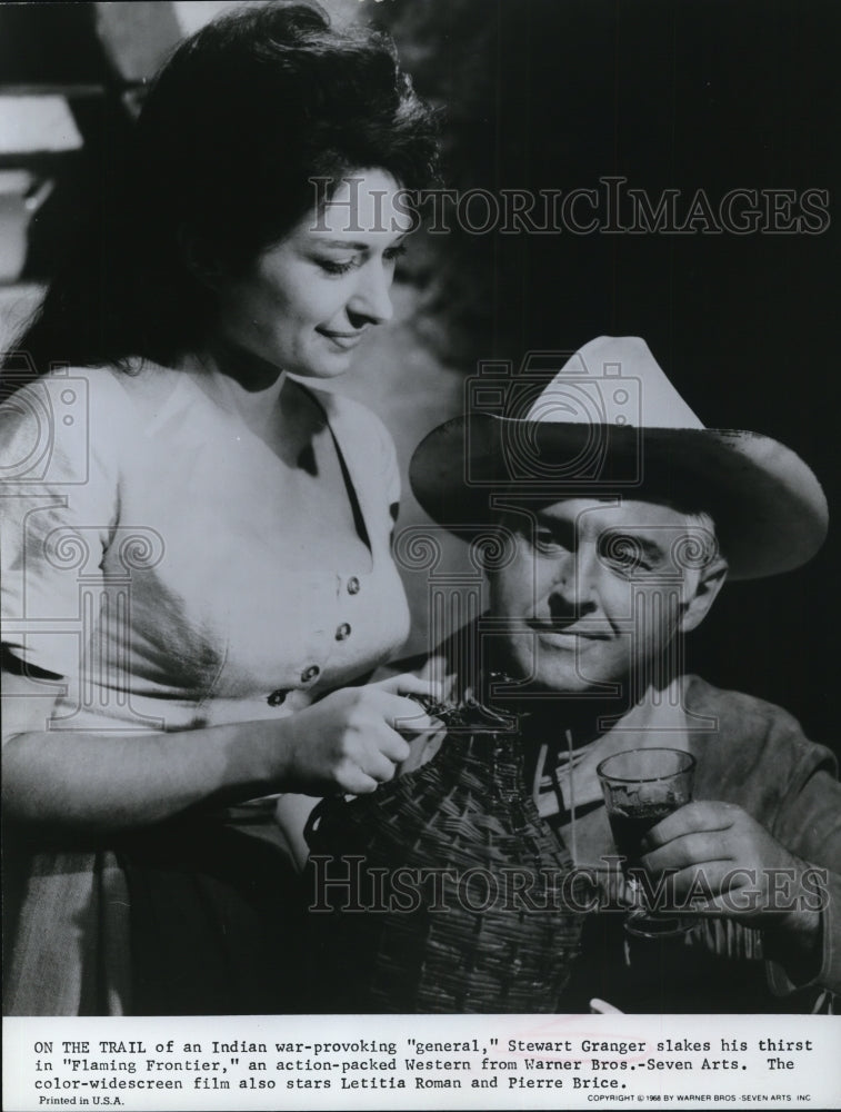 1968 Press Photo Stewart Granger in Flaming Frontier - cvp79180 - Historic Images