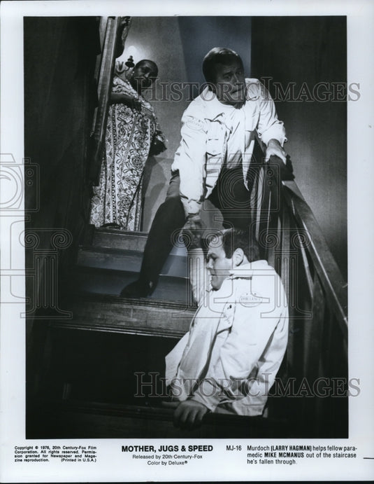 1976 Press Photo 20th Century Fox presents Mother, Jugs & Speed with Larry - Historic Images