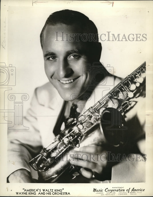 1940 Press Photo Wayne King America's Waltz King - Historic Images