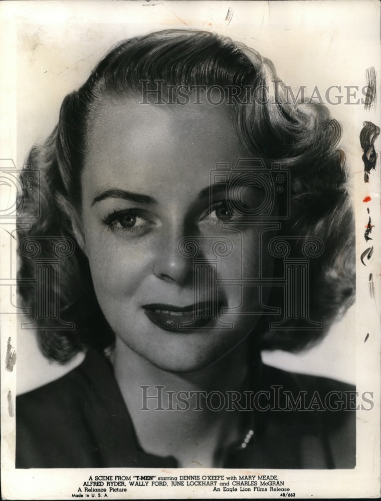 1952 Press Photo June Lockhart in T-Men - cvp79802 - Historic Images