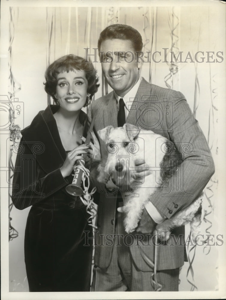 1958 Press Photo Peter Lawford and Phyllis Kirk star in The Thin Man - Historic Images