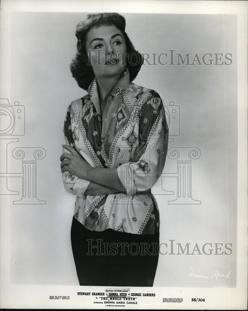 1959 Press Photo Donna Reed in The Whole Truth from Columbia Pictures - Historic Images