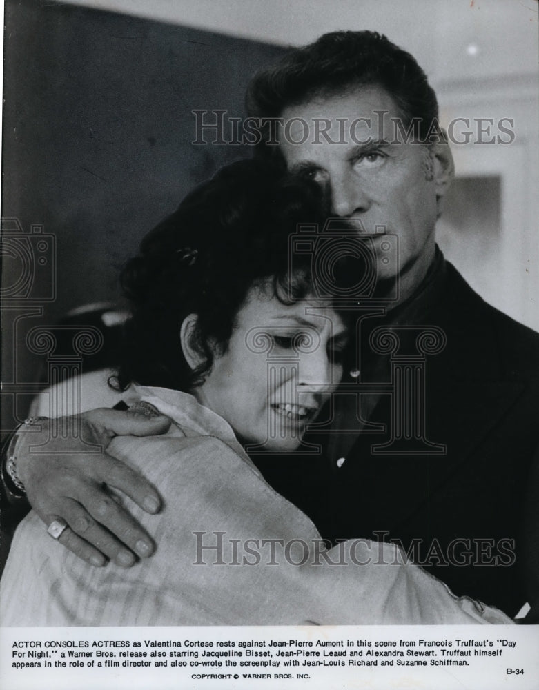 1974 Valentina Cortese & Jean Pierre Aumont in Day for Night - Historic Images
