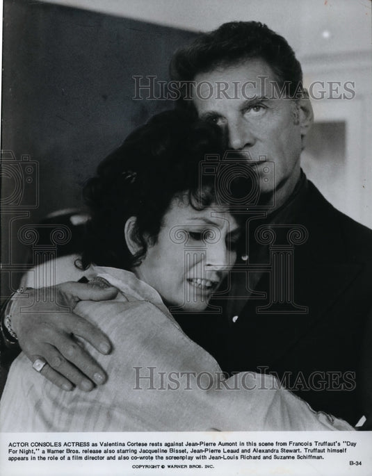 1974 Valentina Cortese & Jean Pierre Aumont in Day for Night - Historic Images