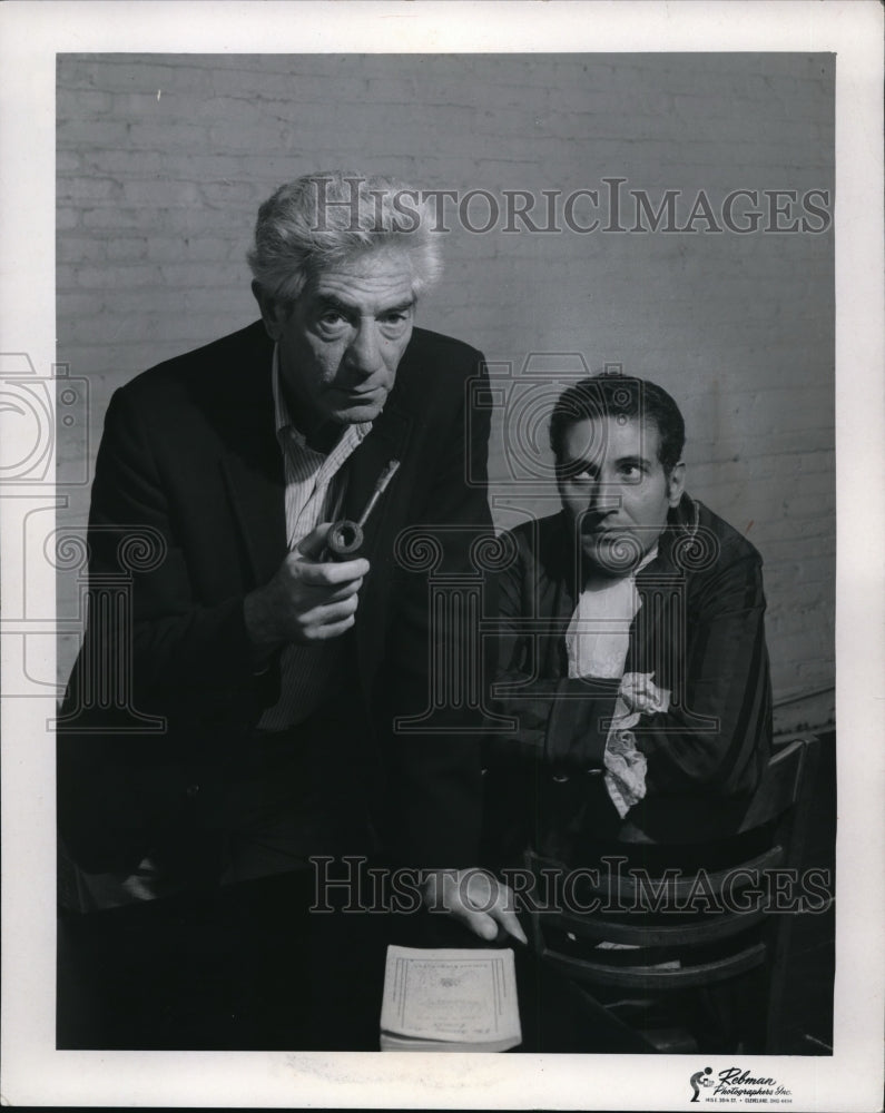 1964 Press Photo John Marley and Mario Silletti in The Strong Are Lonely - Historic Images