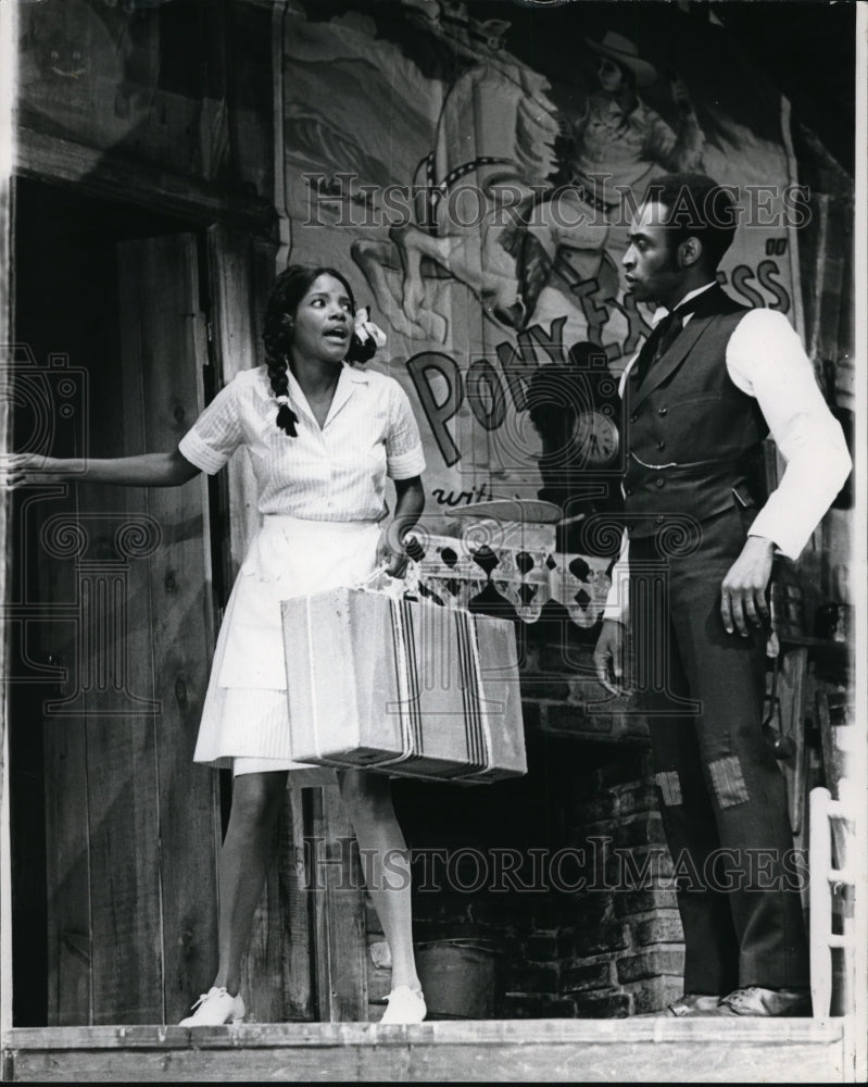 1970 Press Photo Melba Moore and Cleavon Little in the play Purlie - Historic Images