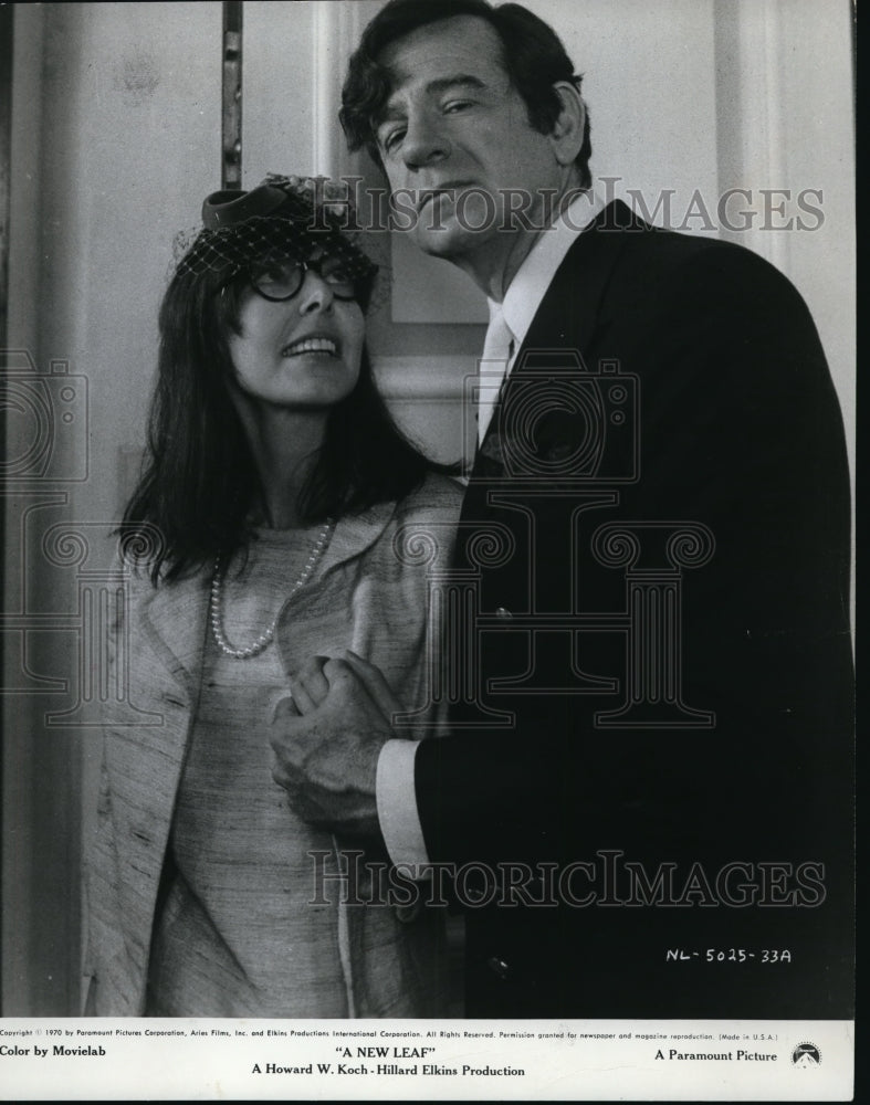1970 Press Photo Elaine May and Walter Matthau in A New Leaf - Historic Images
