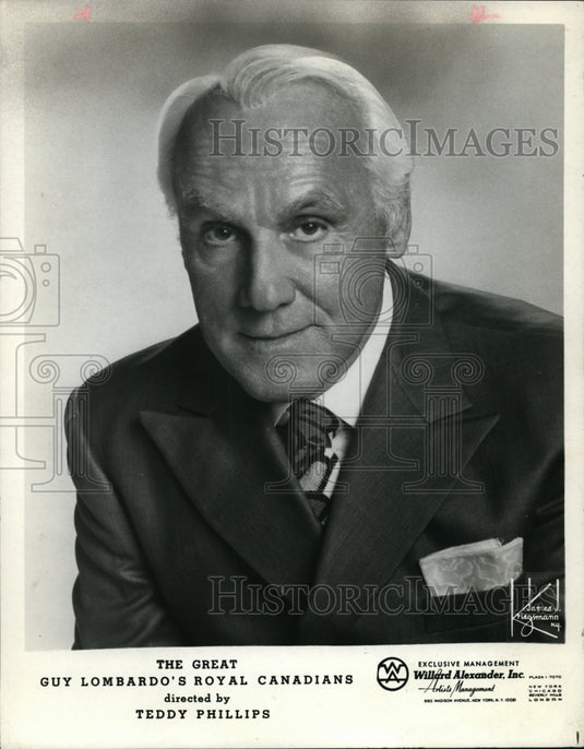 1981 Press Photo Teddy Phillips Director Great Guy Lombardo's Royal Canadians - Historic Images