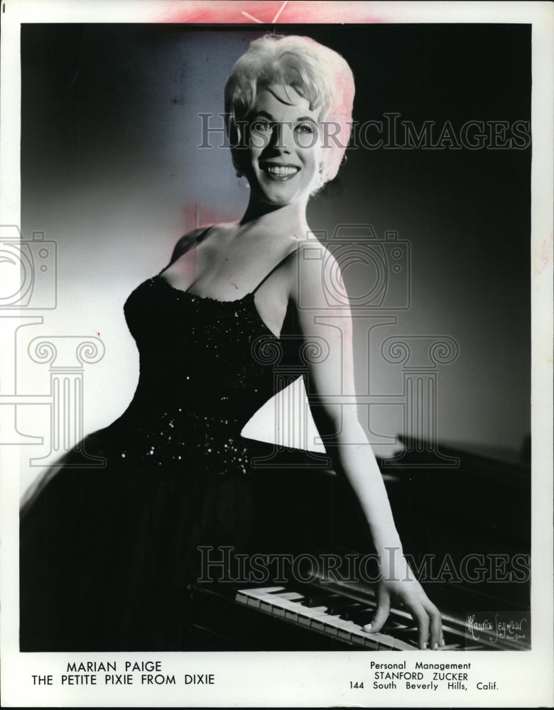 1965 Press Photo Marian Paige New York Singer &amp; Pianist - Historic Images