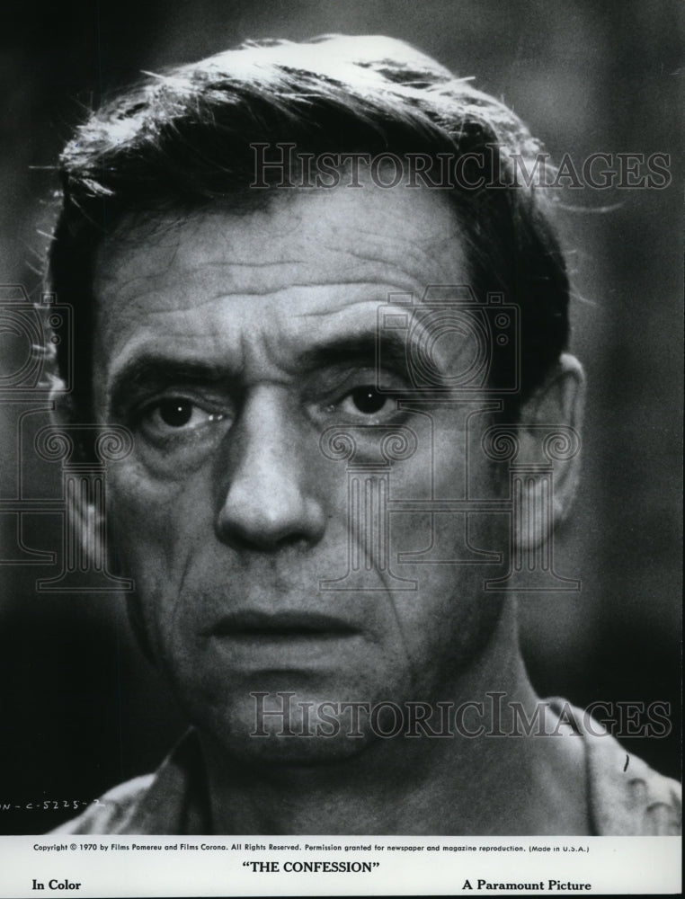 1974 Press Photo Paramount presents The Confession with Yves Montand - Historic Images