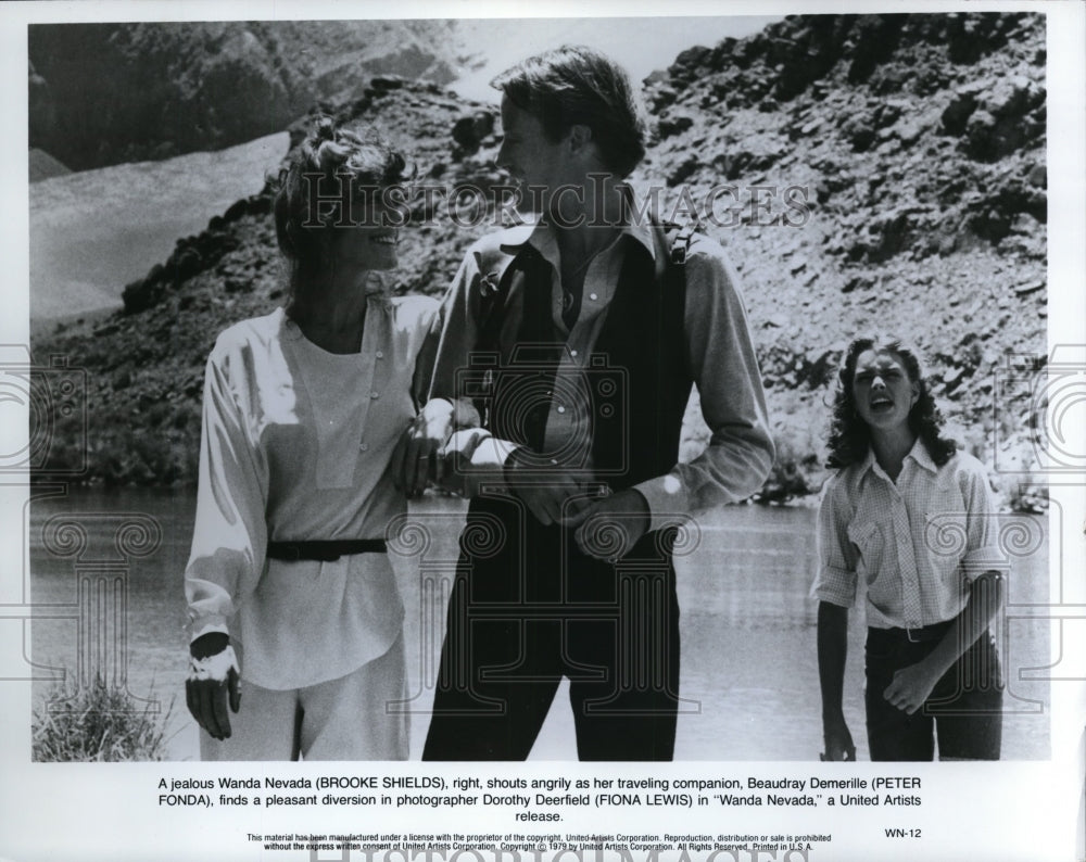 1979 Press Photo Brooke Shields &amp; Fiona Lewis in Wanda Nevada - Historic Images
