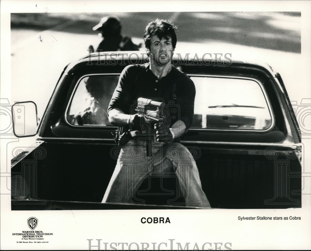 1986 Press Photo Sylvester Stallone in Cobra - Historic Images