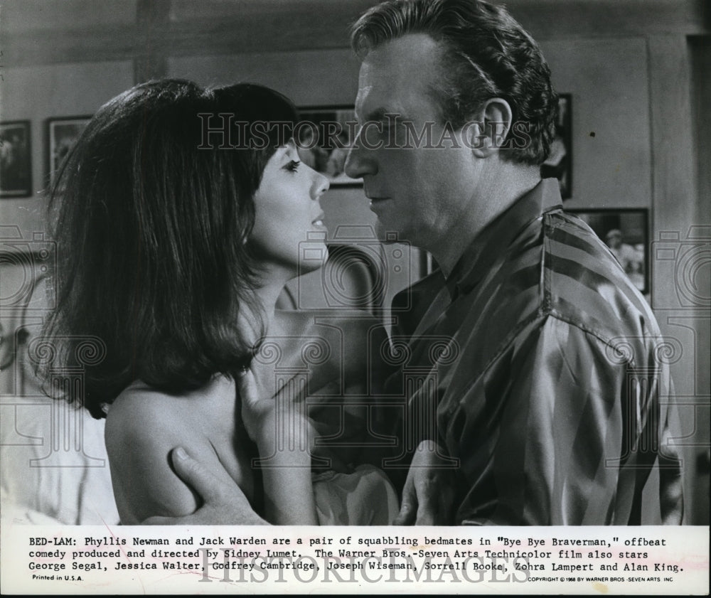 1968 Press Photo Phyllis Newman and Jack Warden in Bye Bye Braverman - cvp80555 - Historic Images