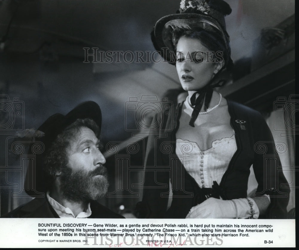1979 Press Photo Gene Wilder &amp; Catherine Chase in The Frisco Kid - Historic Images