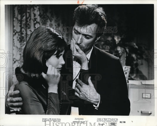 1969 Press Photo Clint Eastwood & Susan Clark in Coogan's Bluff - Historic Images