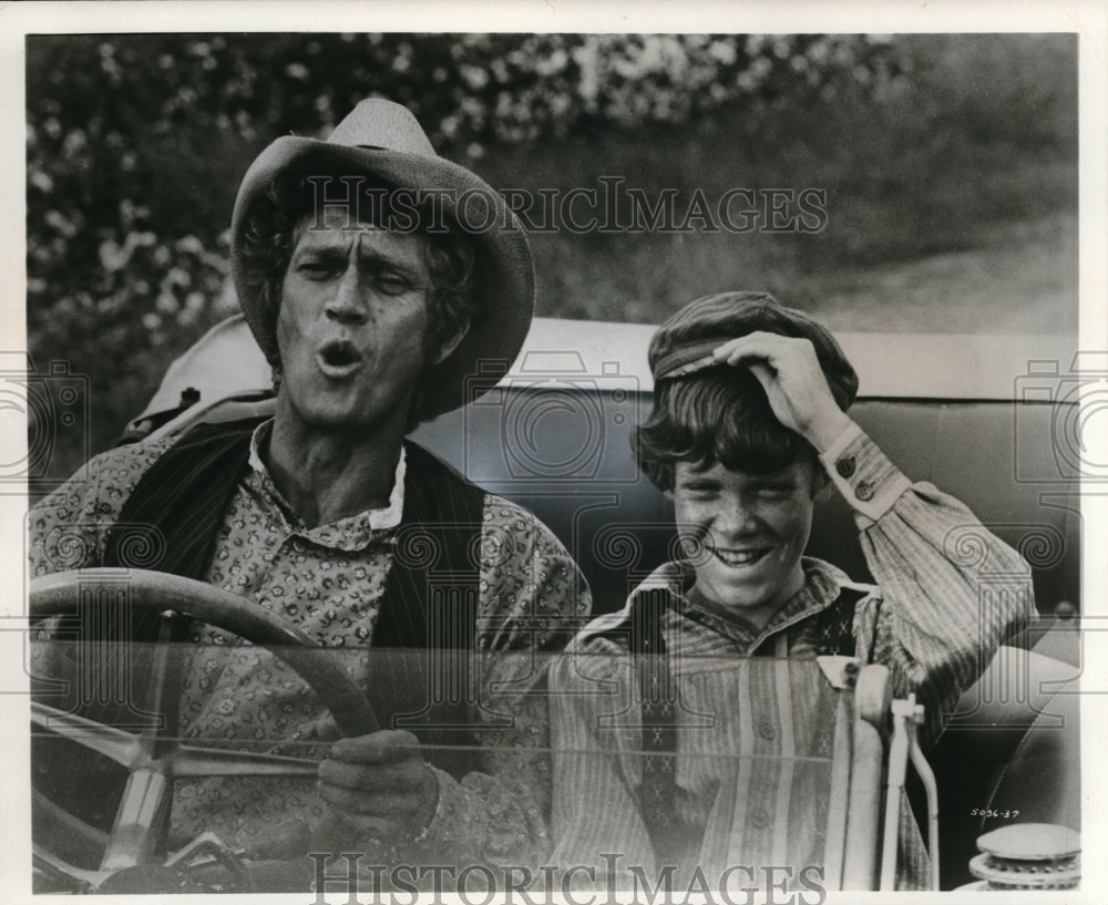 1969 Press Photo Steve McQueen and Mitch Vogel in The Reivers - Historic Images