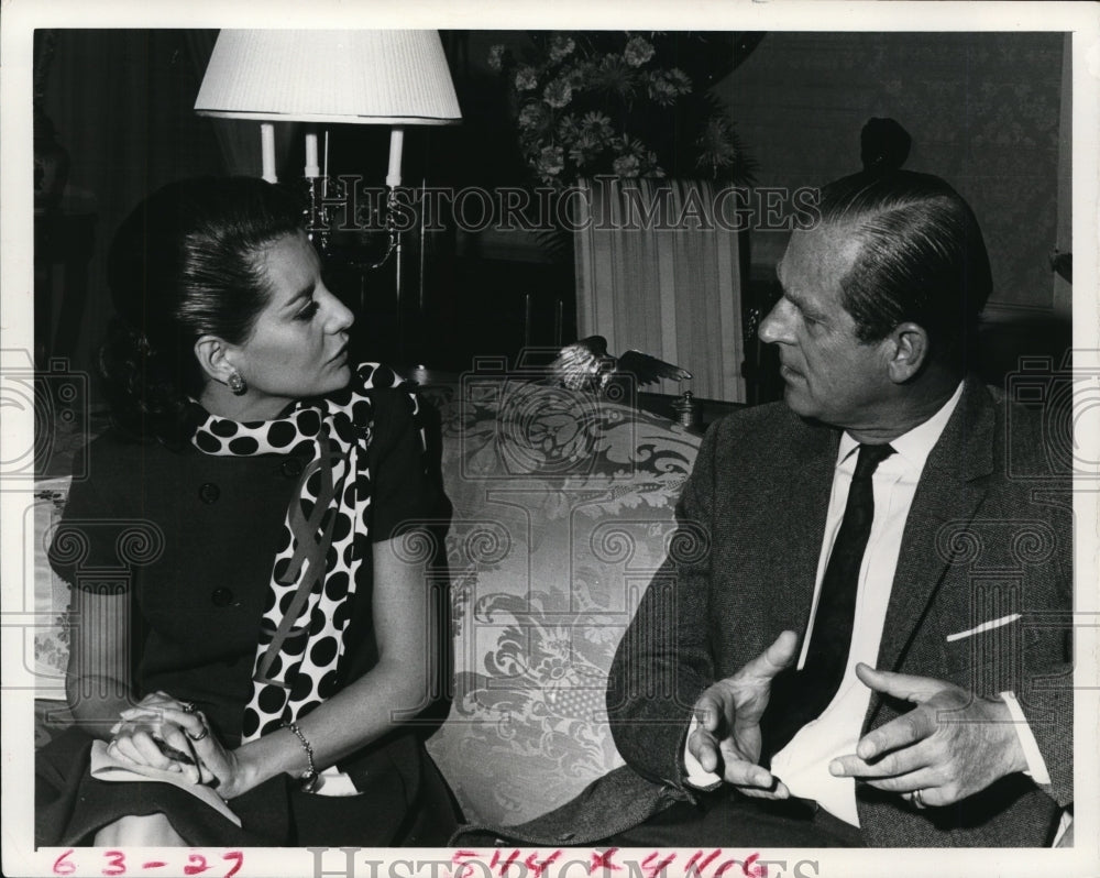 1973, Barbara Walters with Prince Philip. - cvp81423 - Historic Images