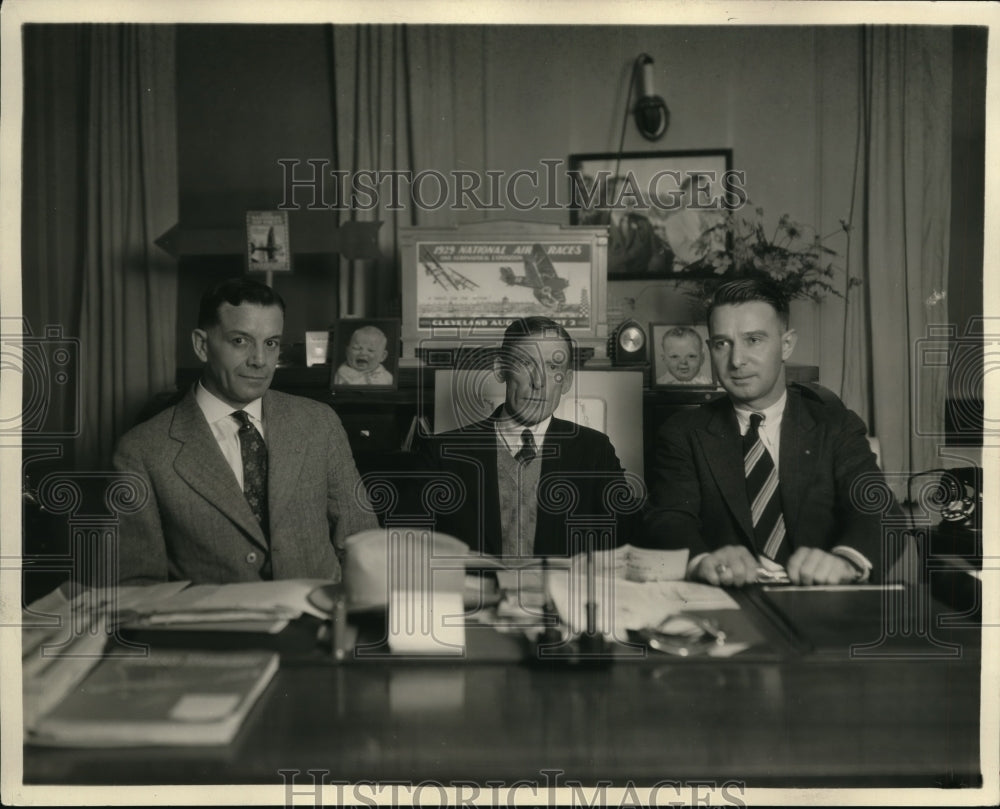 1929, Lloyd Logan, Brig. Gen Frank Lahm and Cliff W. Henderson - Historic Images