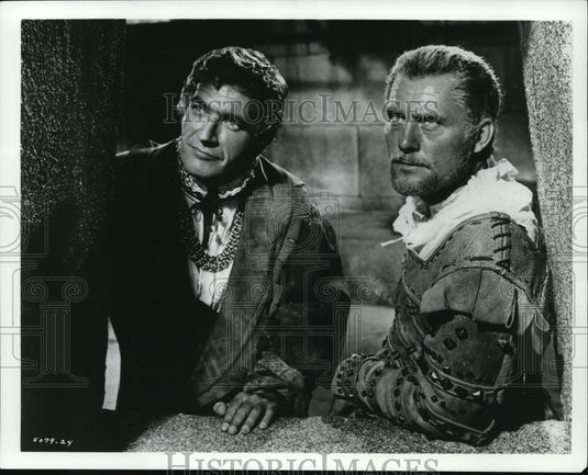 1970 Press Photo Robert Shaw and Nigel Davenport in The Royal Hunt of the Sun. - Historic Images