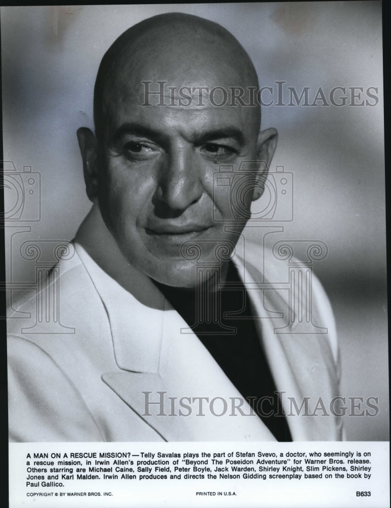1979 Press Photo Telly Savalas stars in the &quot;Beyond The Poseidon Adventure&quot; - Historic Images
