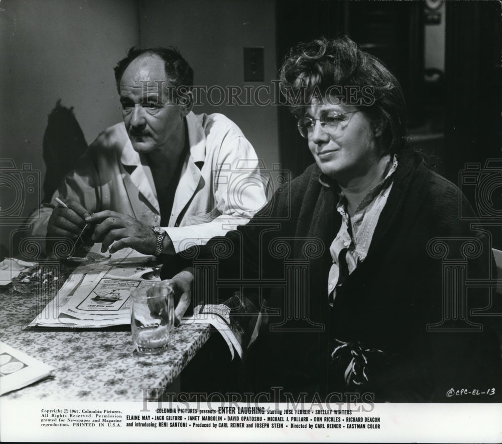 1968 Press Photo Shelly Winters with Jose Ferrer in &quot;Enter Laughing&quot; - cvp82116 - Historic Images