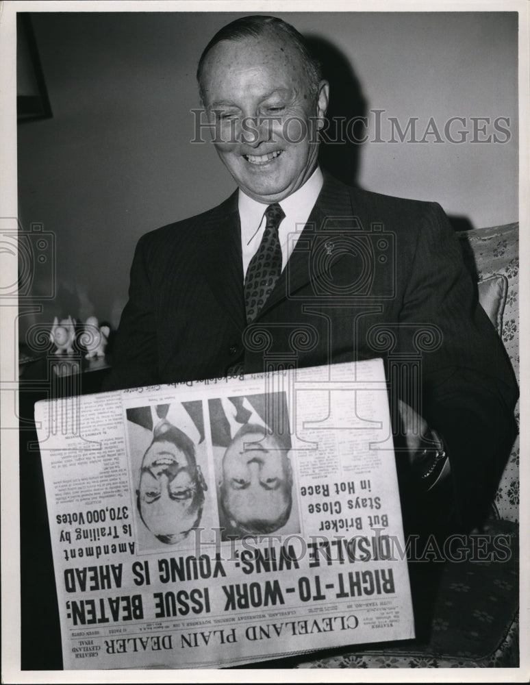 1958, U.S. Senator Stephen M. Young of Ohio. - cvp82193 - Historic Images