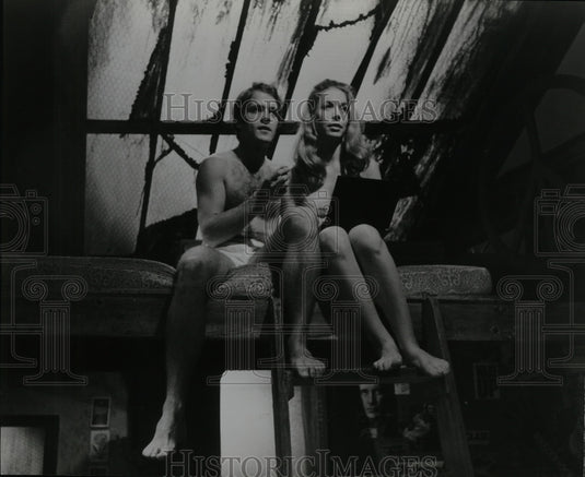 1970, David Huffman and Kristina Callahan in "Butterflies are Free" - Historic Images