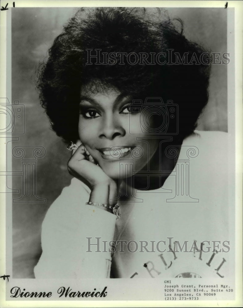 1988 Press Photo Dionne Warwick - cvp82527 - Historic Images
