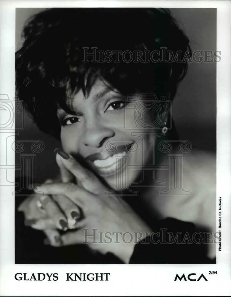 1994, Gladys Knight known as "Empress of Soul" recording artist - Historic Images